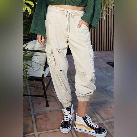 LAST ONE-POL  Crochet Joggers - Picture 1 of 3